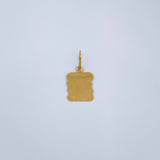 Dije Placa Pergamino 0.75gr / 2.3cm / Oro Amarillo 18K %
