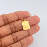 Dije Placa Pergamino 0.75gr / 2.3cm / Oro Amarillo 18K %