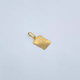 Dije Placa Pergamino 0.7gr / 2.3cm / Oro Amarillo 18K %