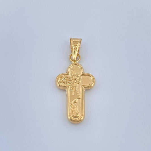 Dije Cruz Rostro Cristo 0.85gr / 2.8cm / Oro Amarillo 18K %