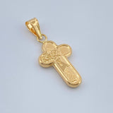 Dije Cruz Rostro Cristo 0.85gr / 2.8cm / Oro Amarillo 18K %