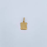 Dije Placa Pergamino 0.7gr / 2.3cm / Oro Amarillo 18K %