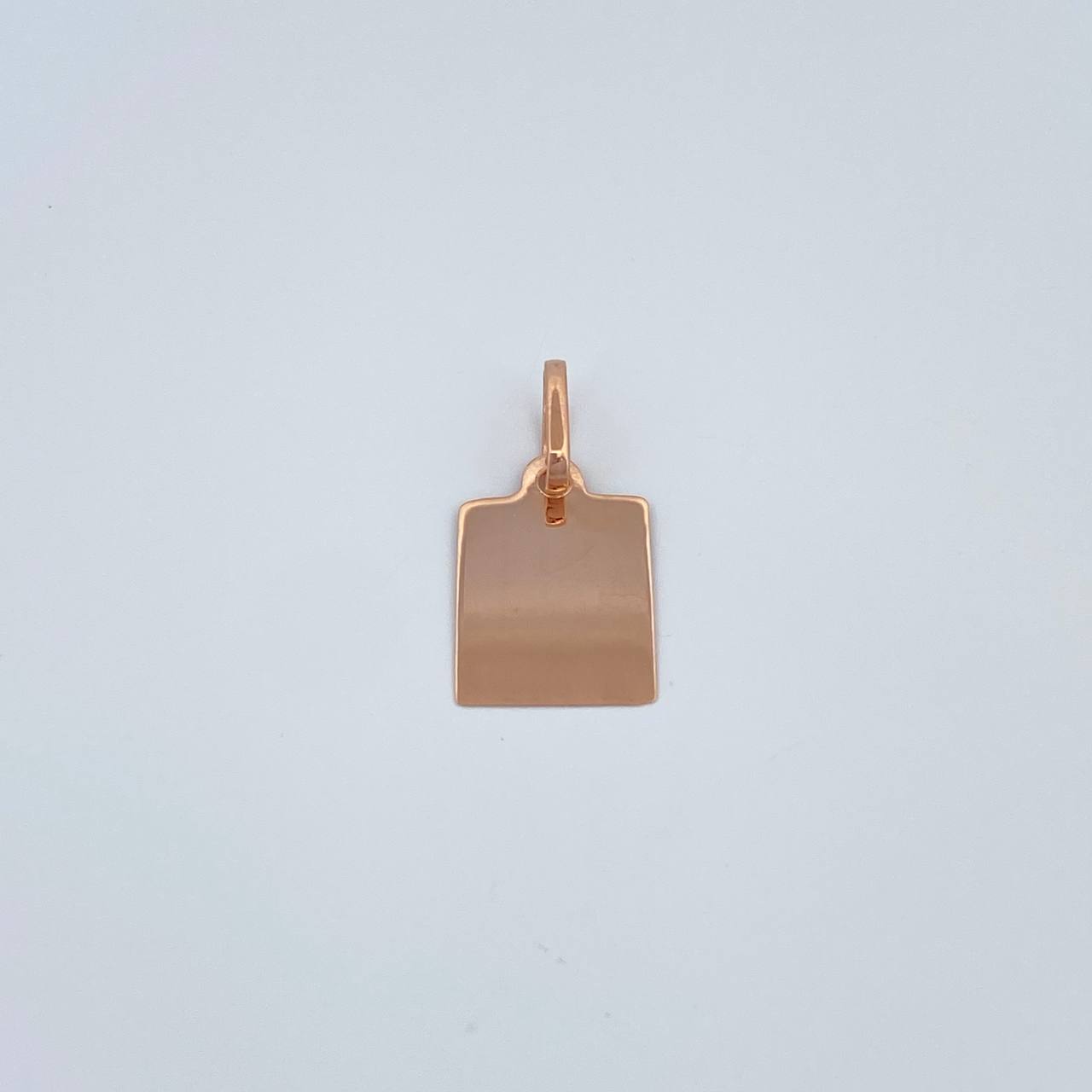 Dije Placa Rectangular 0.5gr / 2cm / Oro Rosa 18K %