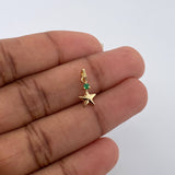 Dije Estrella Esmeralda 0.25gr / 1.4cm / Oro Amarillo 18K %