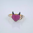 Anillo Corazon Devil 2.6gr / 7.75cm / Tres Oros 18K %