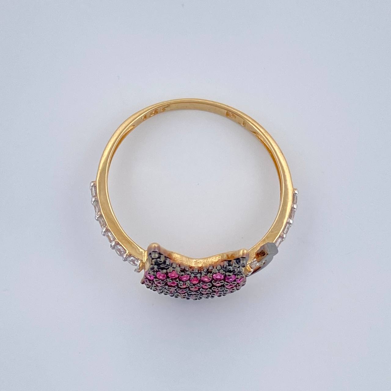 Anillo Corazon Devil 2.6gr / 7.75cm / Tres Oros 18K %