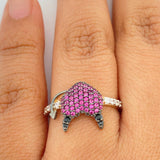 Anillo Corazon Devil 2.6gr / 7.75cm / Tres Oros 18K %