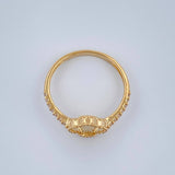 Anillo Trebol 2.15gr / 8cm / Oro Amarillo 18K %