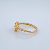 Anillo Trebol 2.15gr / 8cm / Oro Amarillo 18K %