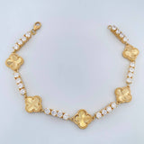 Pulso Tennis Trebol 19.25gr / 19.9cm / 3.7mm Oro Amarillo Nac.Esp. 18K %