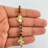 Pulso Tennis Trebol 19.1gr / 21cm / 3.7mm Oro Amarillo Nac.Esp. 18K %