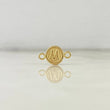 Herraje Letra M 0.35gr / 1.4cm / Circular Oro Amarillo