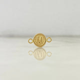 Herraje Letra M 0.35gr / 1.4cm / Circular Oro Amarillo