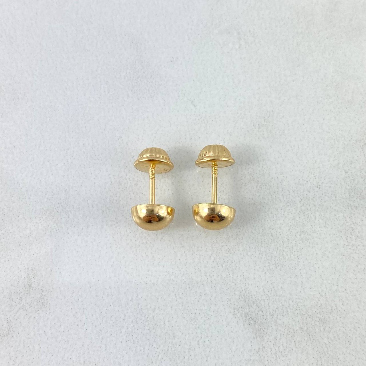 Topos Media Bola 6mm 0.6gr / Lisa Oro Amarillo ©