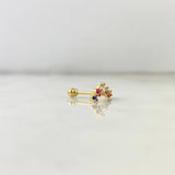 Piercing Arete Curvo 0.75gr / 0.7cm / Central Circones Colores Oro Amarillo (Joya) *