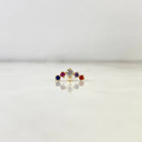 Piercing Arete Curvo 0.75gr / 0.7cm / Central Circones Colores Oro Amarillo (Joya) *