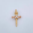 Dije Cruz Clavo Atada 3.8gr / 3.7cm / Tres Oros 18K %