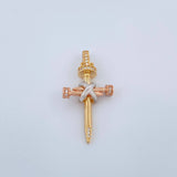Dije Cruz Clavo Atada 3.8gr / 3.7cm / Tres Oros 18K %