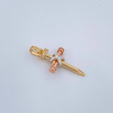 Dije Cruz Clavo Atada 3.8gr / 3.7cm / Tres Oros 18K %
