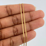 Cadena China 3.2gr / 60cm / 1.3mm Oro Amarillo +1 18K $