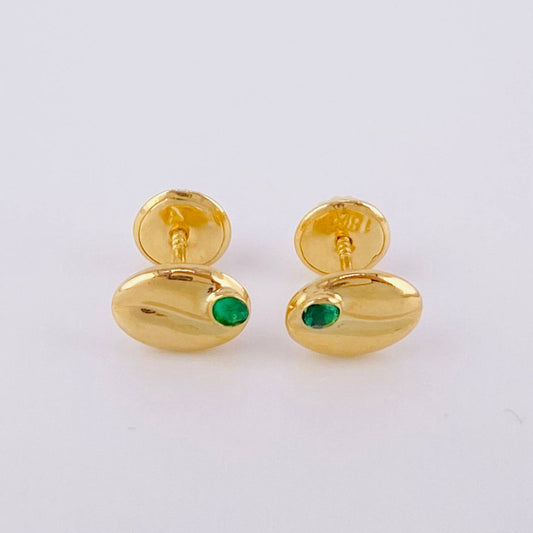 Topos Grano de Café 0.65g / 7.6mm Oro Amarillo 18K