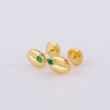 Topos Grano de Café 0.65g / 7.6mm Oro Amarillo 18K
