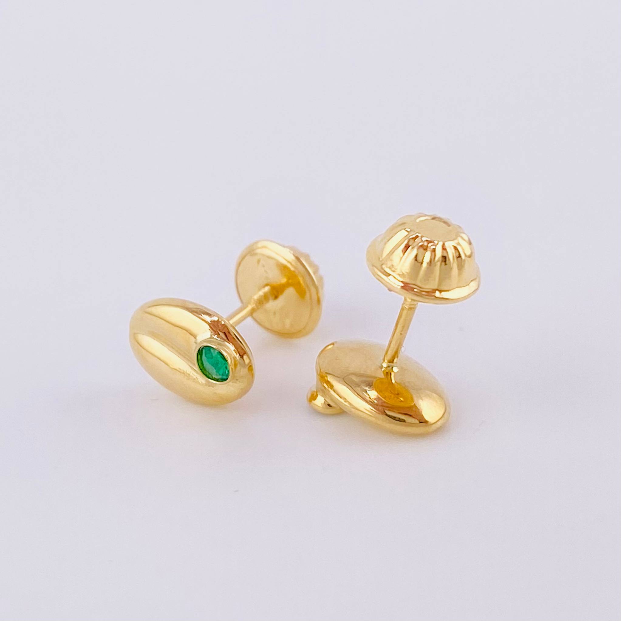 Topos Grano de Café 0.65g / 7.6mm Oro Amarillo 18K