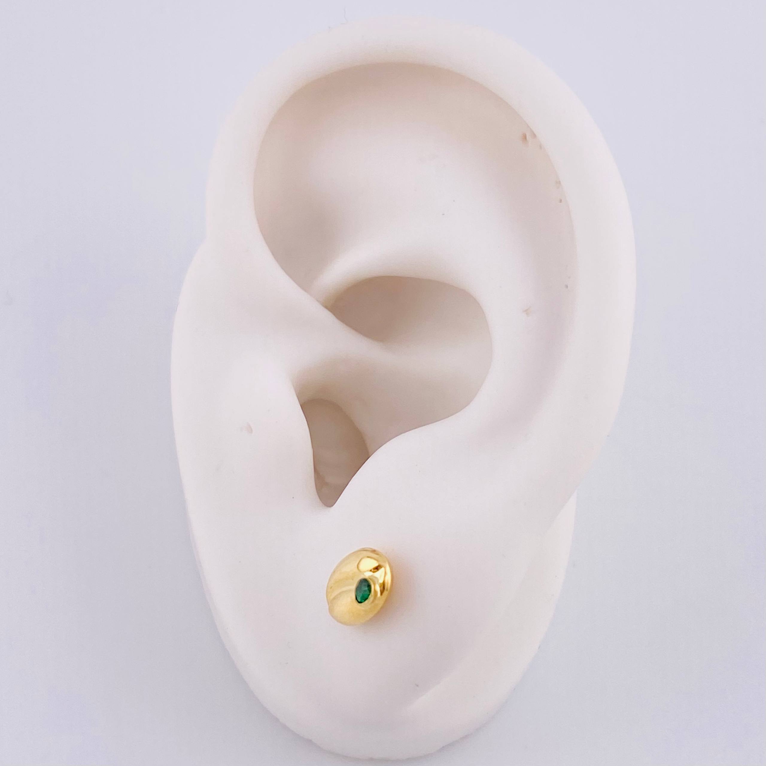 Topos Grano de Café 0.65g / 7.6mm Oro Amarillo 18K