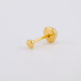 Piercing Topo Corazón 0.2g / 1cm Oro Amarillo 18K