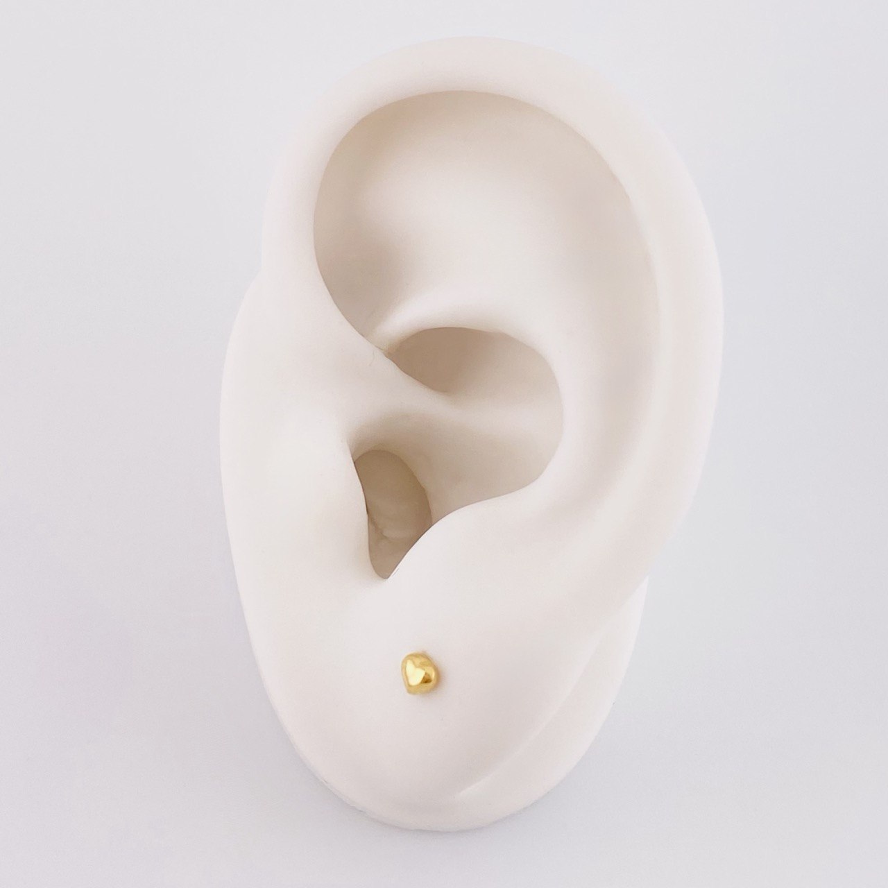 Piercing Topo Corazón 0.2g / 1cm Oro Amarillo 18K