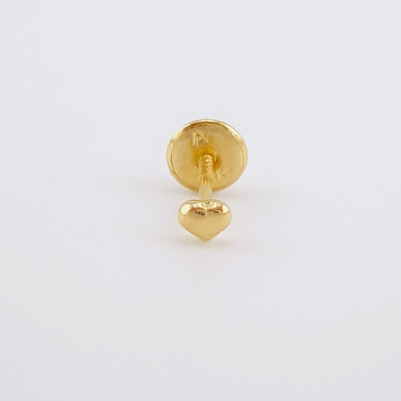 Piercing Topo Corazón 0.2g / 1cm Oro Amarillo 18K
