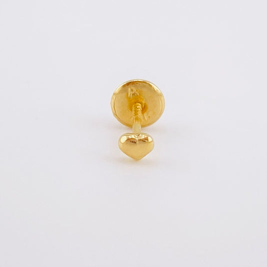 Piercing Topo Corazón 0.2g / 1cm Oro Amarillo 18K