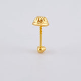 Piercing Topo Corazón 0.2g / 1cm Oro Amarillo 18K