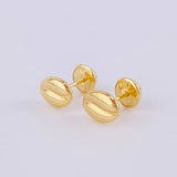 Topos Grano de Café 0.6g / 7.6mm Oro Amarillo 18K