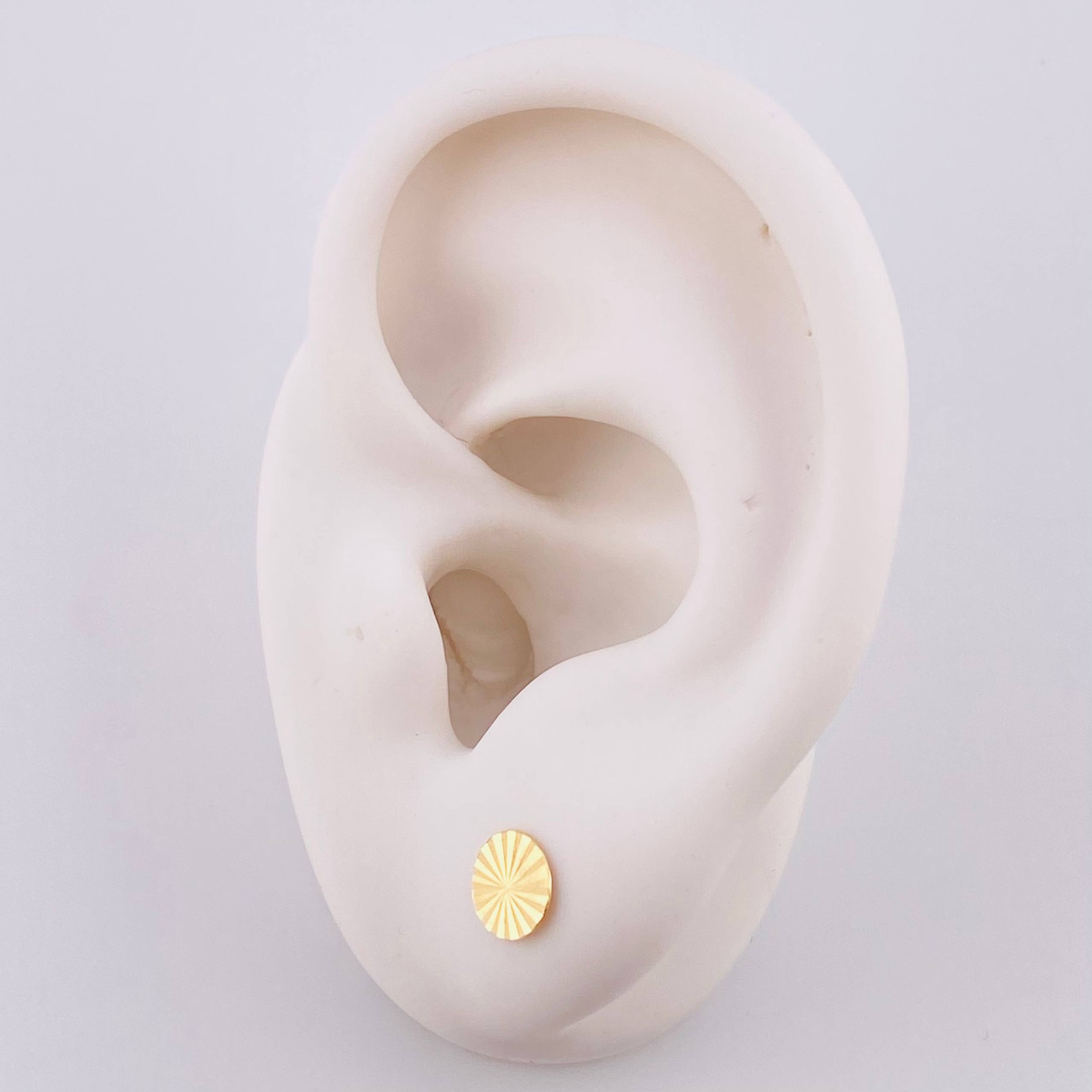 Topos Circulo Diamantado 0.5g / 5.2mm Oro Amarillo 18K
