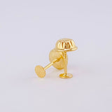 Topos Circulo Diamantado 0.4g / 4mm Oro Amarillo 18K