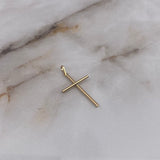 Dije Cruz 0.7gr / 3.5cm / Lisa Oro Amarillo