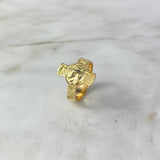 Anillo Cruz Cristo 8.85gr / T9 1/4 / Oro Amarillo
