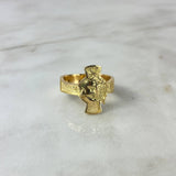 Anillo Cruz Cristo 8.85gr / T9 1/4 / Oro Amarillo