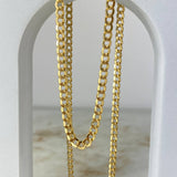 Cadena Cubana 7.7gr / 60cm / 4.4mm Oro Amarillo +0