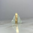 Herraje Placa Octagonal 0.95gr / 3cm-0.6cm / Rayas Laterales Oro Amarillo