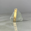 Herraje Placa Rectangular 0.95gr / 3cm-0.6cm / Rayas Paralelas Oro Amarillo