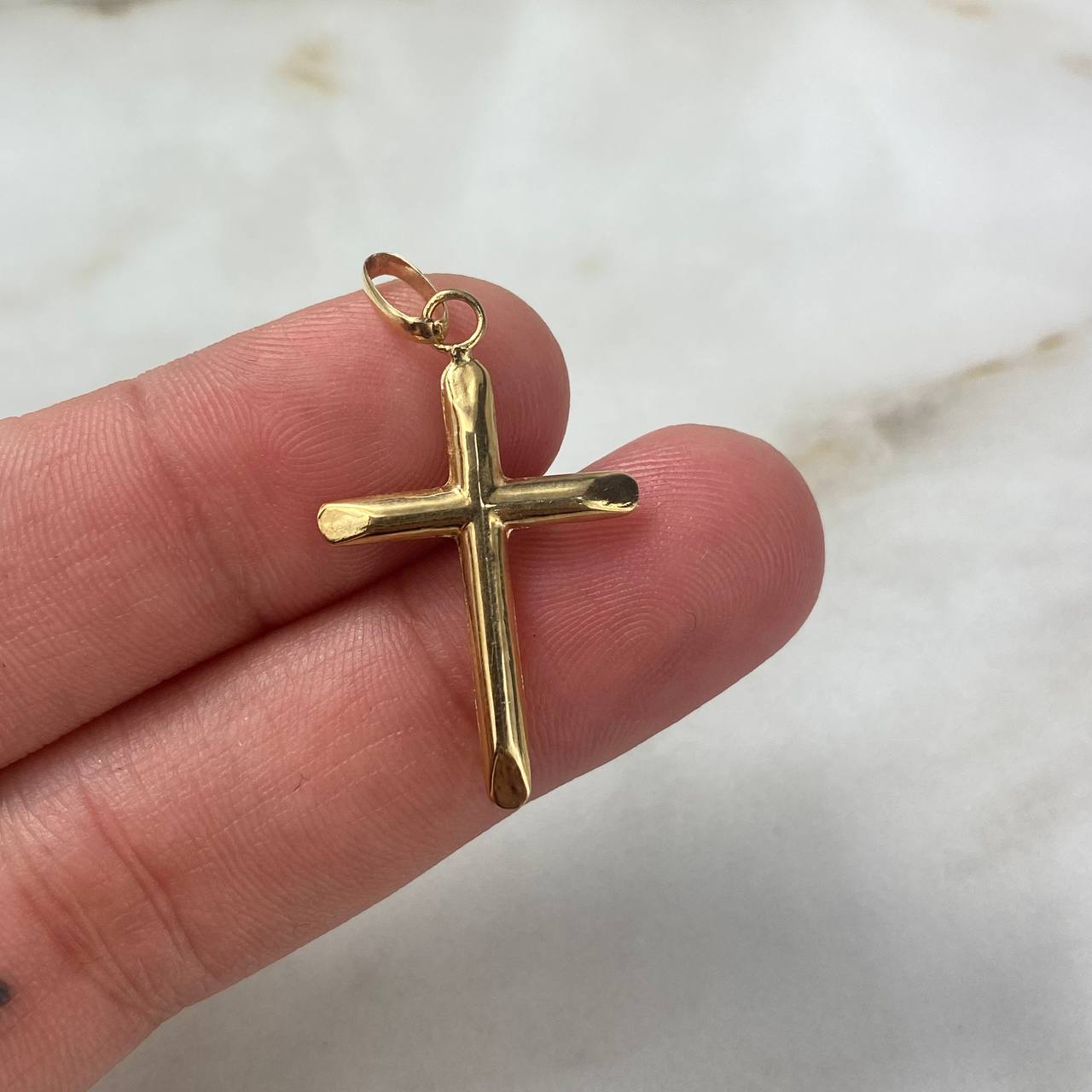 Dije Cruz 1gr / 3.4cm Troquelado Oro Amarillo