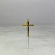 Dije Cruz 0.8gr / 3cm / Baston Liso Oro Amarillo