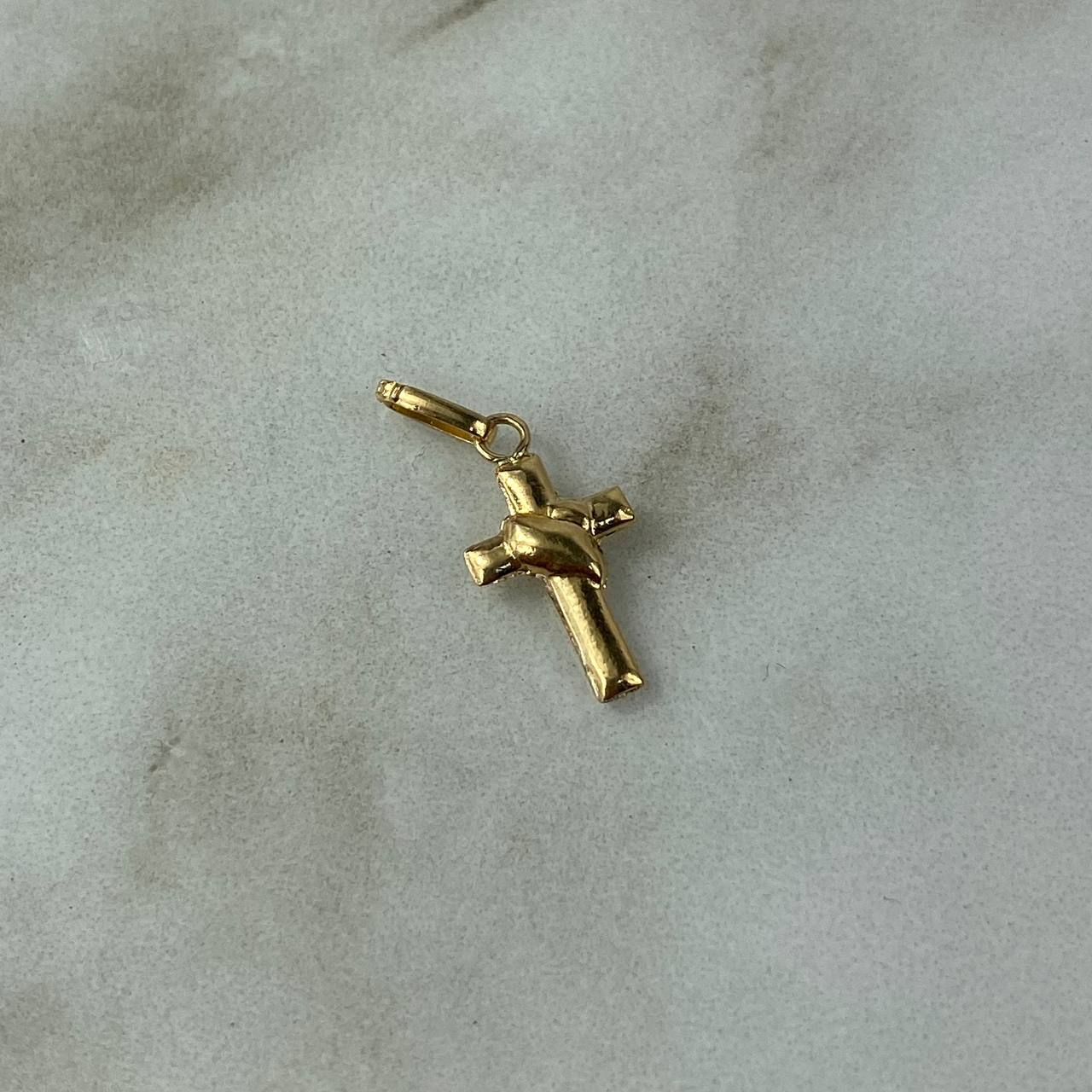 Dije Cruz De Penitencia 0.4gr / 2cm Troquelada Oro Amarillo