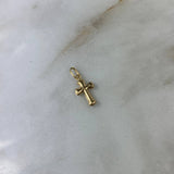 Dije Cruz Bizantina 0.45gr / 1.9cm Troquelado Oro Amarillo