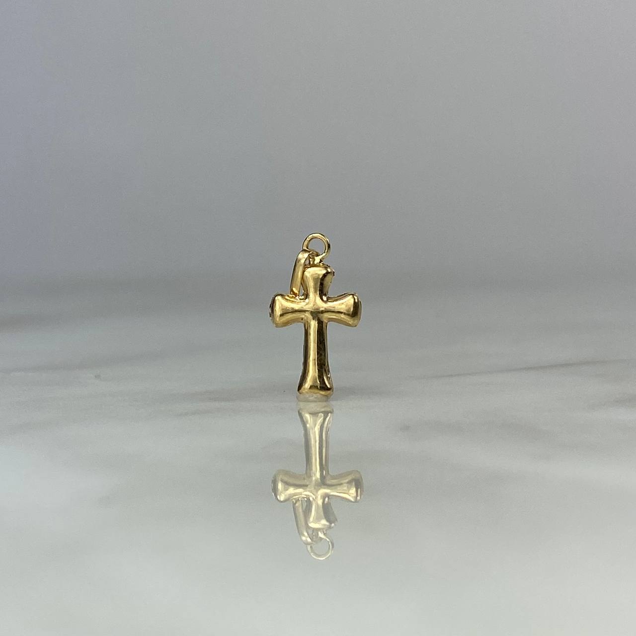 Dije Cruz Bizantina 0.45gr / 1.9cm Troquelado Oro Amarillo