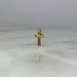 Dije Cruz Doble Rombo 0.4gr / 1.9cm Troquelado Oro Amarillo