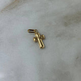 Dije Cruz Bordeada 0.5gr / 2cm Troquelada Oro Amarillo