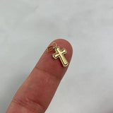Dije Cruz Bordeada 0.5gr / 2cm Troquelada Oro Amarillo